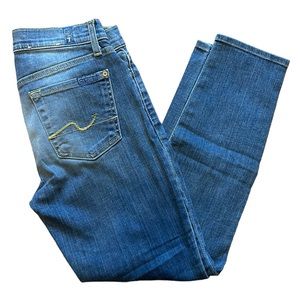 7 For All Mankind Jeans Size 25 Gwenevere Medium Wash Cropped Skinny Denim Pants